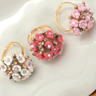 BLOSSOM FLOWER ADJUSTABLE GOLD RING