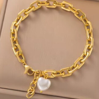18K STAINLESS STEEL TARNISH FREE PEARL BRACELET
