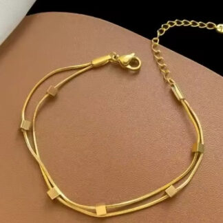 18K STAINLESS STEEL TARNISH FREE LAYERED BRACELET