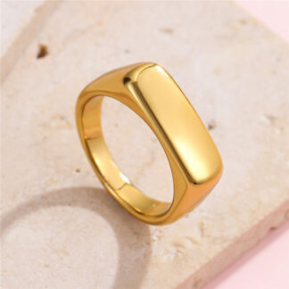 18K STAINLESS STEEL TARNISH FREE GEOMETRIC RINGS