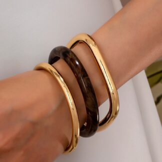 Tort & Gold Bangle Trio Bangle Set