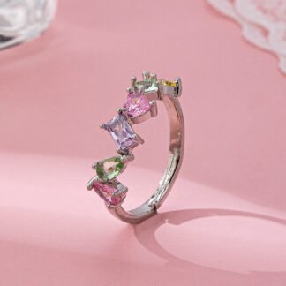 Rainbow Gem Eternity Ring