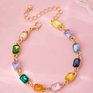 Rainbow Gemstone Tennis Bracelet