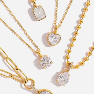 18K STAINLESS STEEL TARNISH FREE SQUARE NECKLACE