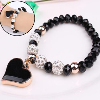 Elastic Crystal Bracelet & Bangle Heart Bracelets