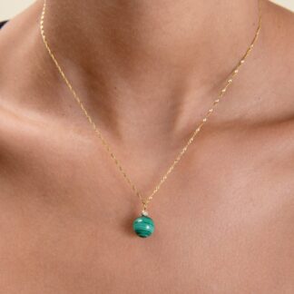 Malachite Diamond Necklace