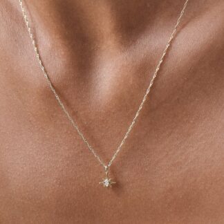 North Star Diamond Pendant Necklace