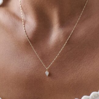 Pear Cut Diamond Necklace